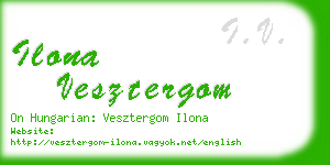 ilona vesztergom business card